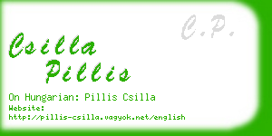 csilla pillis business card